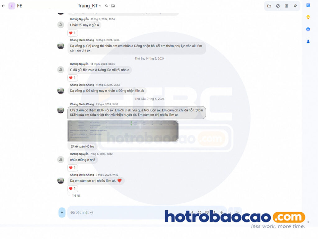 Phản hồi của khách hàng sau khi sử dụng dịch vụ Hotrobaocao.com