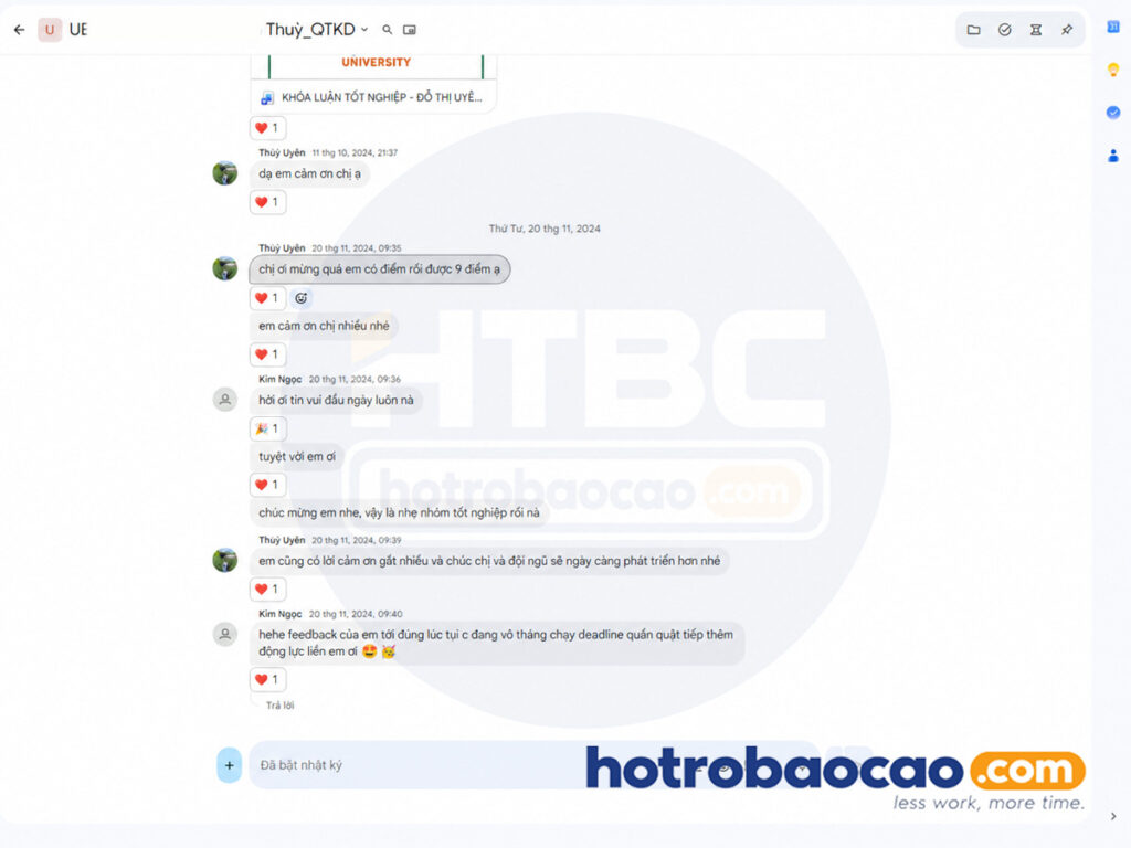 Phản hồi của khách hàng sau khi sử dụng dịch vụ Hotrobaocao.com